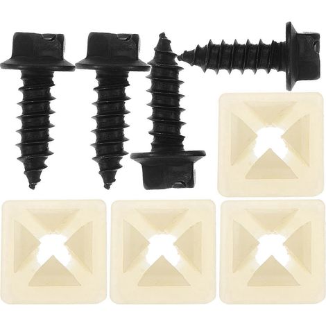 Satz Schrauben, Clips Und Befestigungselemente Für Kennzeichenhalterung, Zubehör Zur Kennzeichenmontage – 2,50 X 1,30 X 1,30 Cm