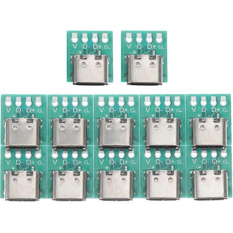 12-teilige Usb-c-anschlussplatine, Diy 3.1 Pcb-konvertermodul Für Kabel – 1,50 X 1,20 X 0,40 Cm