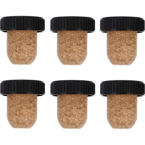 Set Mit 6 Korkverschlüssen Für Rotweinflaschen – 3 X 2,7 X 2,7 Cm