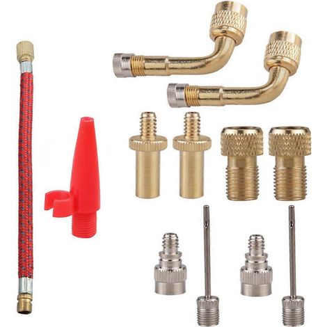 Set Mit 12 Reifenfüllanschlüssen, Auto-lufteinlassanschluss, Motorradzubehör – 12 X 1 X 0,7 Cm – Silber