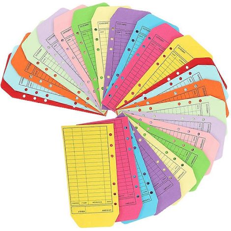 24 Dekorative Rechnungshüllen Für Ordner, Ringbücher, Budgetierungs- Und Bindematerialien – 16,50 X 8,80 X 0,02 Cm