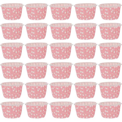 50 Praktische Dessertschalen, Eisschalen Aus Papier, Einwegbecher Aus Papier (rosa) – 6,00 X 6,00 X 3,50 Cm – Rosa