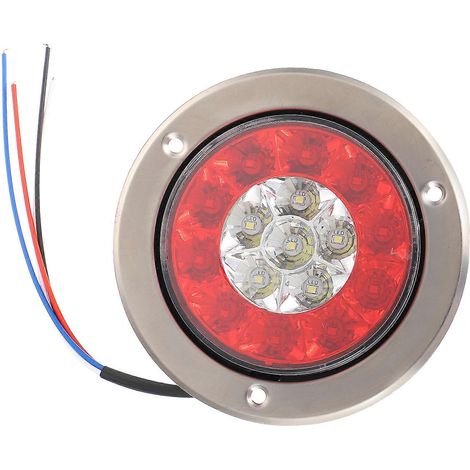 Wasserdichte Runde 12v-24v-blinker- Und Bremslichtbirnen Für Autos – 14,5 X 14,5 X 2,5 Cm – Weiß