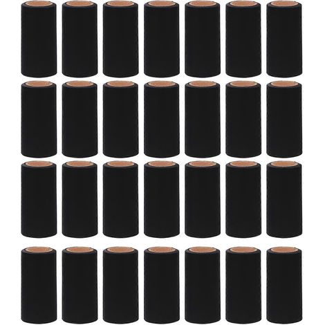 60 Schrumpfkapseln Für Weinflaschen – 6,20 X 3,30 X 3,30 Cm – Schwarz