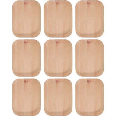 10 Einweg-serviertabletts Aus Papier Für Snacks, Leckereien Und Partyessen. – 16,50 X 13,00 X 1,50 Cm