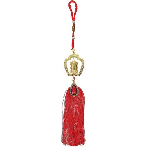 Buddhistische Gebetsmühle Zum Aufhängen Fürs Auto, Religiöse Dekoration – 33,5 X 5 Cm