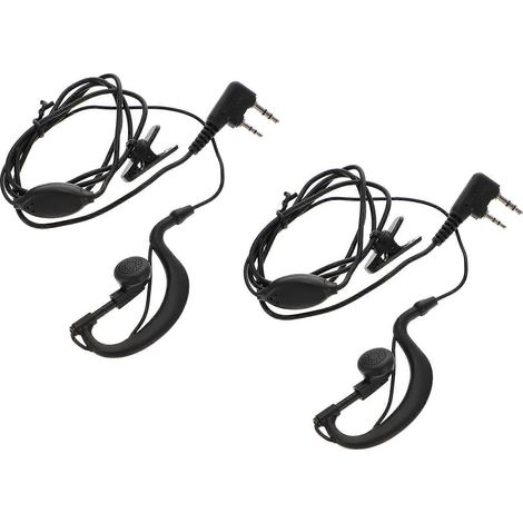 2 Ohrhörer Für Funkgeräte – 115 X 3,5 Cm – Schwarz