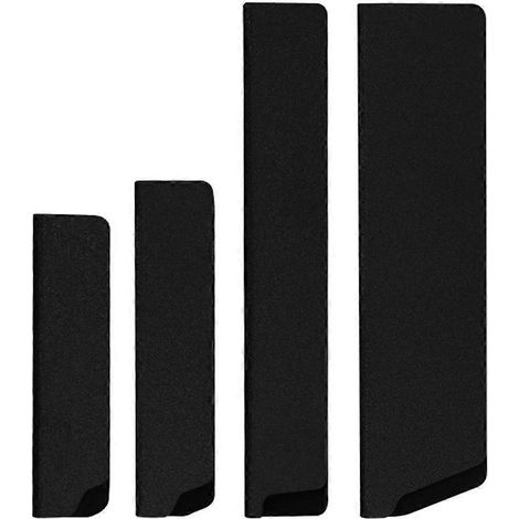 Set Mit 4 Praktischen Und Verschleißfesten Klingenschutzkappen Für Tragbare Schneidmesser – 22,1 X 5,6 X 0,5 Cm – Schwarz