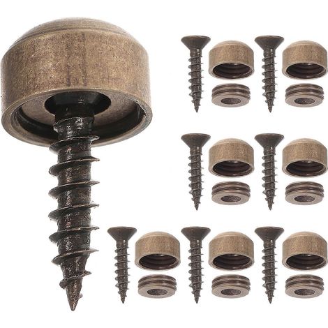 Set Selbstschneidender Dekorativer Spiegelschrauben Mit Kappe – 0,90 X 0,90 X 0,50 Cm