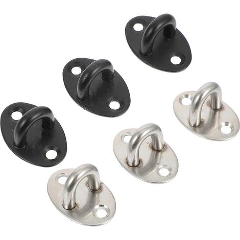 Set Mit 6 Aufhängehaken Für Projektionsleinwände, Zur Deckenmontage Oder Selbstmontage. – 4 X 2,6 X 1,8 Cm – Silber/schwarz