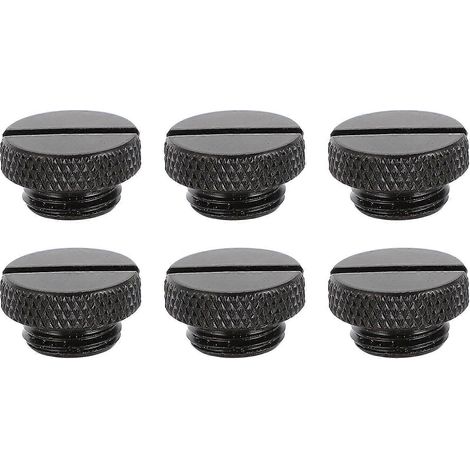 Set Mit 6 Ersatz-stopfen Für Computer-flüssigkeitskühlsysteme, G1/4-zoll-anschlüsse – 1,8 X 1,8 X 1 Cm – Schwarz