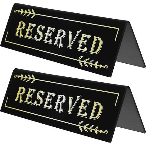 Tischschilder: „reserviert“, „reservierte Plätze“, „reservierter Tisch“, Platzkarte. – 15,00 X 4,50 X 4,10 Cm