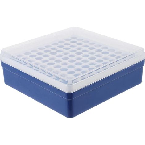 Reagenzglashalter, Aufbewahrungsbox Für Probenröhrchen, Wiederverwendbarer Reagenzglasorganizer, Laborreagenzglaskoffer (100 Fächer) – 14,50 X 14,50 X 5,50 Cm