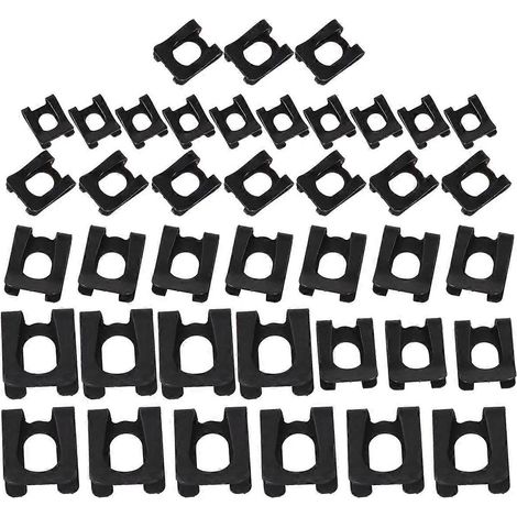 40 Sicherungsscheiben Für Dk-achsen-halteblock, U-förmige Clips – 1,70 X 1,50 X 0,20 Cm – Schwarz