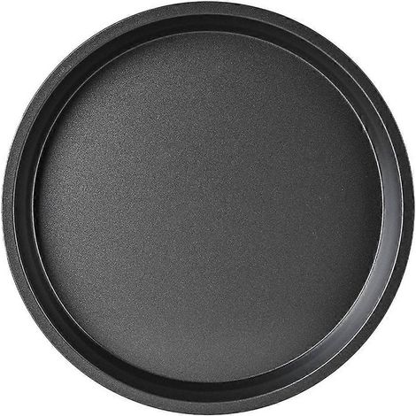 Runde, Antihaftbeschichtete Pizzapfanne Aus Robustem Kohlenstoffstahl Für Die Gastronomie – 18,20 X 18,20 X 2,70 Cm – Schwarz