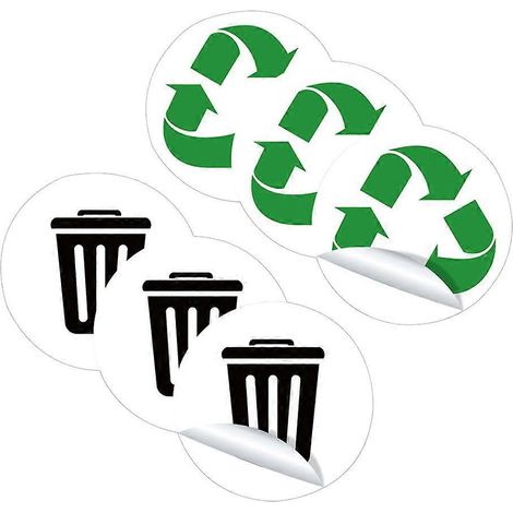 Set Mit 3 Recycling-aufklebern Für Mülltonnen – 12,8 X 12,8 Cm