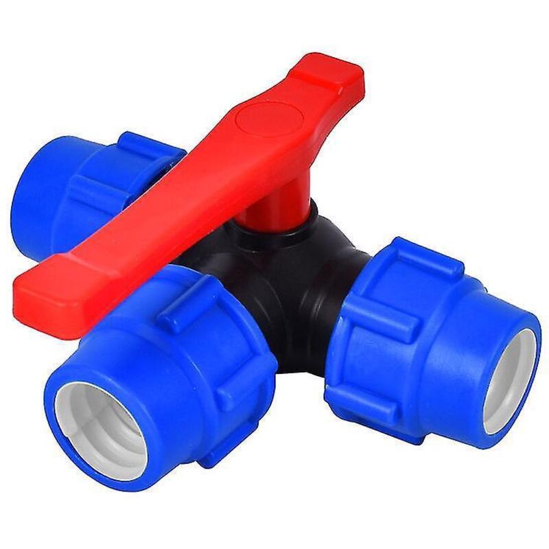 32-mm-schnellkupplungs-dreiwege-kugelhahn, T-stück Für Pvc/pe-rohre (größe: 32 Mm)