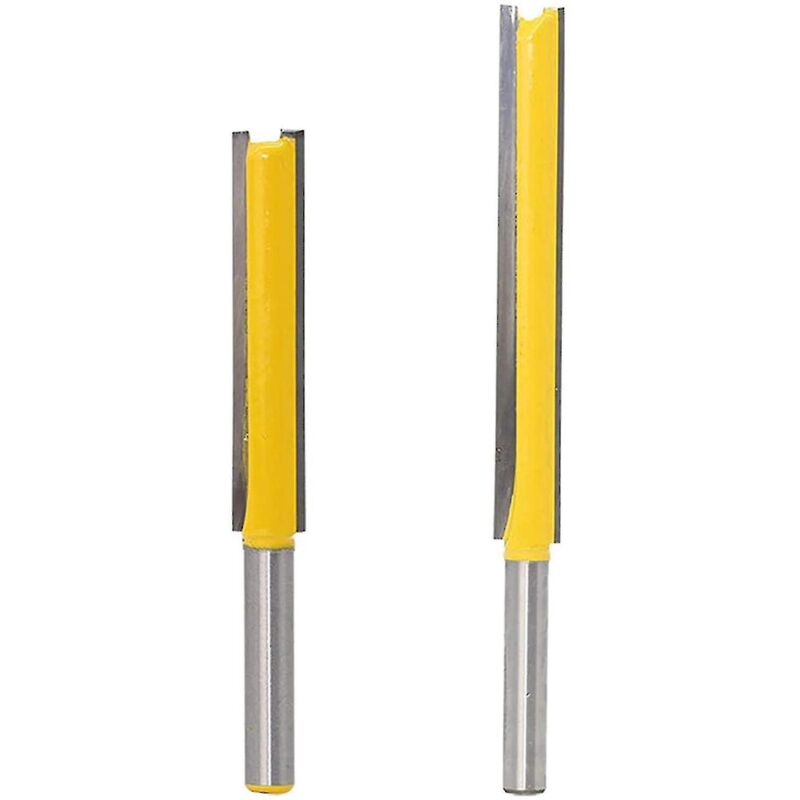 Set Aus 2 Extra Langen Und Geraden 8-mm-holzfräsern Zum Fräsen Von Holz.