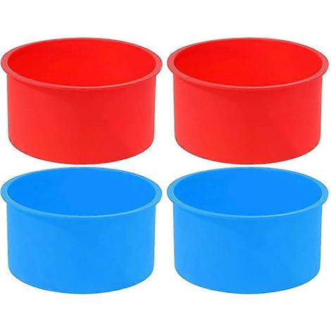 Set Mit 4 Antihaftbeschichteten Silikon-backformen, Ideal Für Mousses Und Muffins. – 10,00 X 10,00 X 5,00 Cm