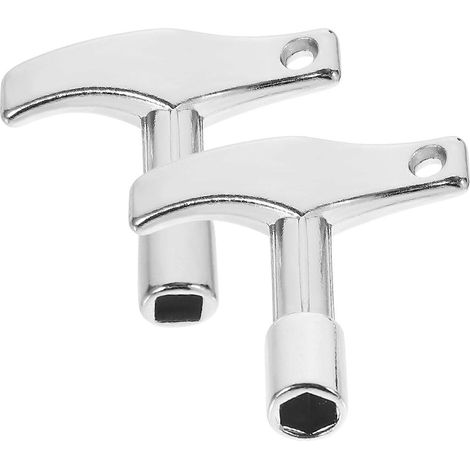 Set Mit 2 Stimmschlüsseln Aus Zinklegierung, Professionelle Stimmschlüssel, Tragbares Schlagzeugwerkzeug – 4,3 X 4 X 0,9 Cm – Silber