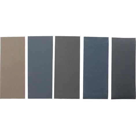 25 Blatt Nass-/trockenschleifpapier Für Metalle, Verschiedene Körnungen – 23 X 9,3 Cm – Schwarz
