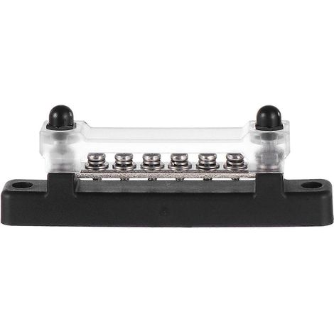 6-polige Stromschiene Mit Transparenter Abdeckung, 150 A Stromverteilung Für Fahrzeuge (1 Stück). – 12 X 2 Cm