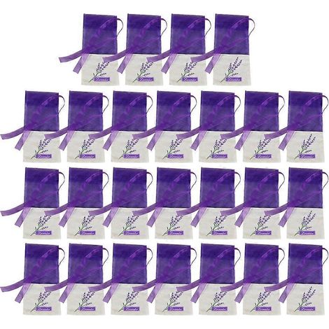 25 Leere Lavendelsäckchen Mit Blumenmuster, Duftsäckchen Zur Entspannung Und Für Einen Erholsamen Schlaf (neues Dunkelviolett) – 16,50 X 7,20 X 0,20 Cm
