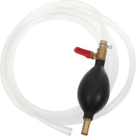 Manueller Saugschlauch Für Dieselpumpe, 10 Mm, Mit Luftkammer Und Kraftstoffleitung (weiß) – 200 X 1 Cm – Schwarz