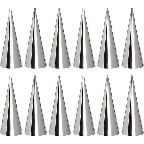 20 Konische Brotformen Aus Edelstahl Zum Backen Von Brot, Croissants Und Anderen Backwaren Für Den Täglichen Gebrauch (silber) – 12 X 3 X 3 Cm – Silber