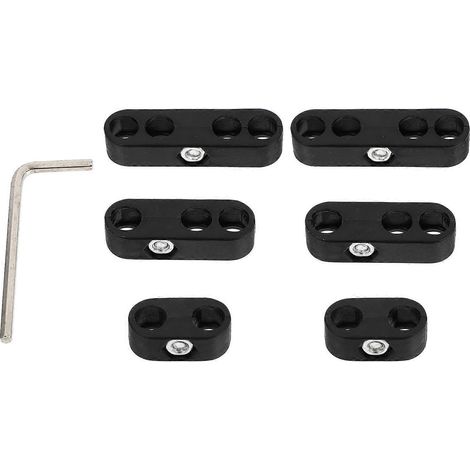 Zündkerzenkabel-trennset Aus Chrom, Kabelmanagement-schutzhüllen Für Kfz-kabel, Klemme – 4,8 X 1,8 Cm – Schwarz