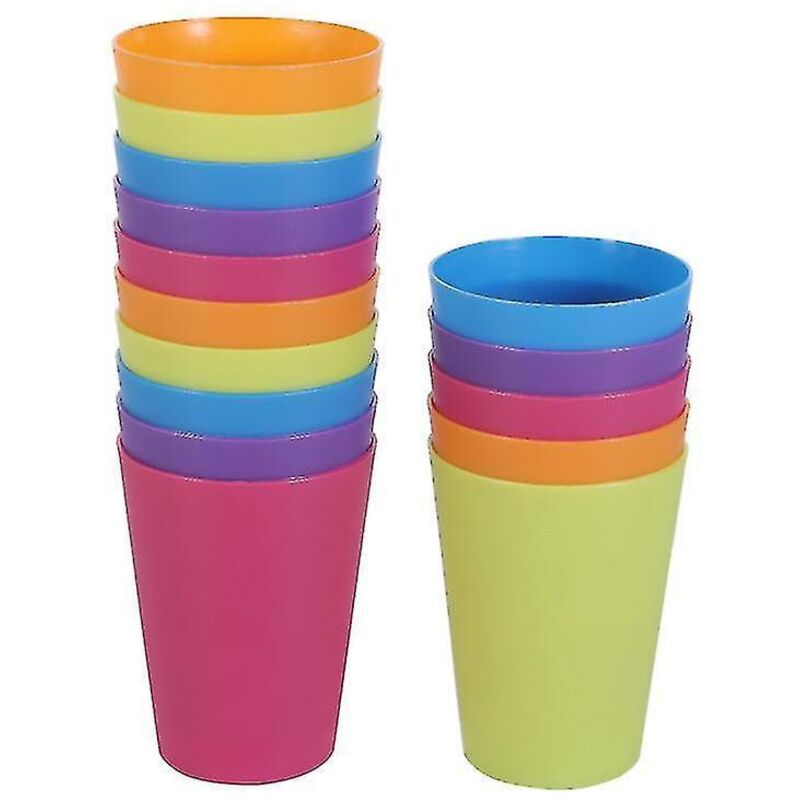 15 Bunte, Wiederverwendbare Plastikbecher Für Getränke Zu Hause, Auf Partys Und Anderen Anlässen, 101-200 Ml (verschiedene Farben).