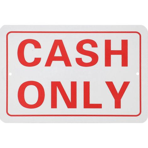 „nur Barzahlung“-schild Für Den Einzelhandel – 30 X 20 Cm