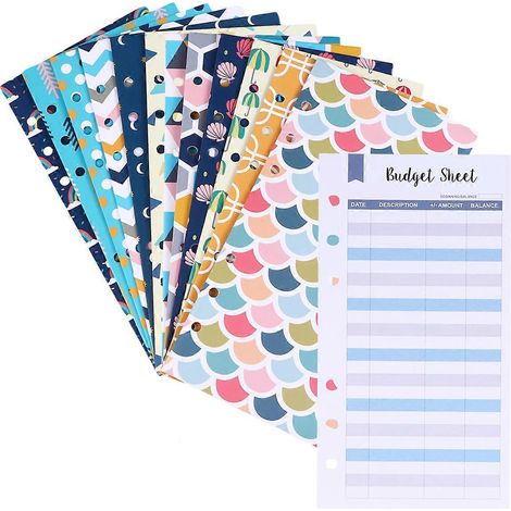 Set Mit 26 Kreativen Budgetumschlägen Mit 6 Fächern, Budgetblättern Und Klebeetiketten, Coupon-organizer – 18 X 9,2 Cm