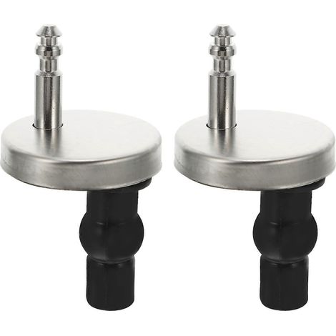 Set Mit 2 Wc-sitzbefestigungen, Schnellverschlussscharniere – 8 X 4,4 Cm – Schwarz