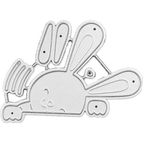 Stanzform „osterhase“, Glatte Und Abriebfeste Oberfläche, Schablone Für Kartenherstellung Und Bastelarbeiten