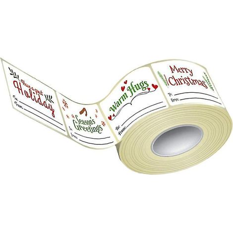 Rolle Weihnachtsetiketten