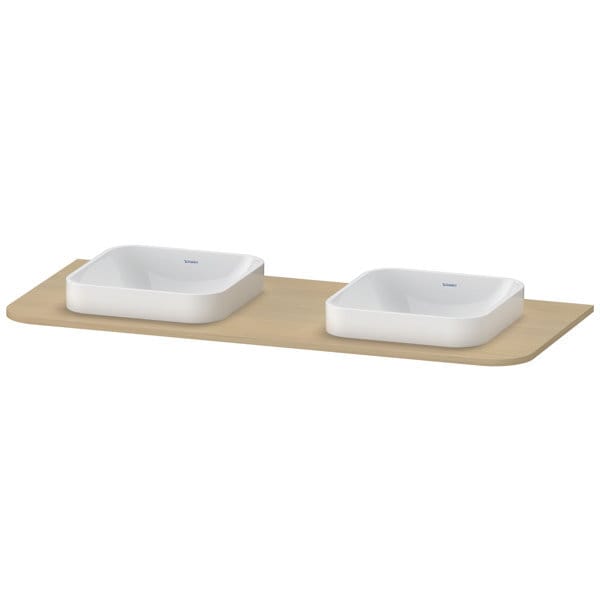 Duravit Waschtisch-Konsole Happy D.2 Plus 130x55cm, m 2 Ausschnitt., Medit. Eiche