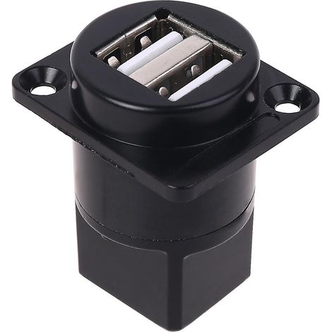 Dualer Usb 2.0-einbauanschluss, Schwarzer Usb-stecker
