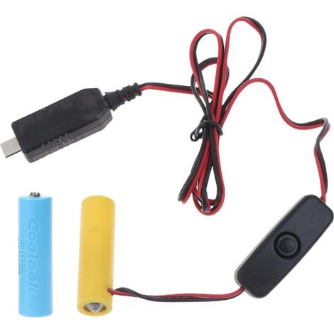 3v Aa Usb-c Netzteil Mit Schalter, Ersetzt 2 Aa-batterien.