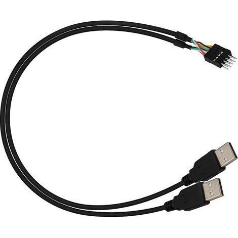 Dupont 9-poliges Stecker-auf-usb-a-2.0-stecker-verlängerungskabel, 50 Cm, 2,54-mm-stecker