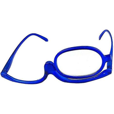Unisex-faltmonokel Mit 180°-drehung Und Lupe Zum Schminken Und Lesen – 2,00 Dioptrien – Blau