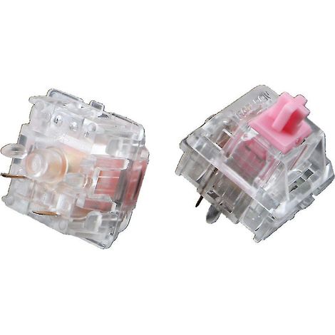 Mechanische Diy-tastatur Mit Originalen Geräuschlosen Schaltern, Austauschbaren Pinken Und Roten Tastenkappen (67 G).