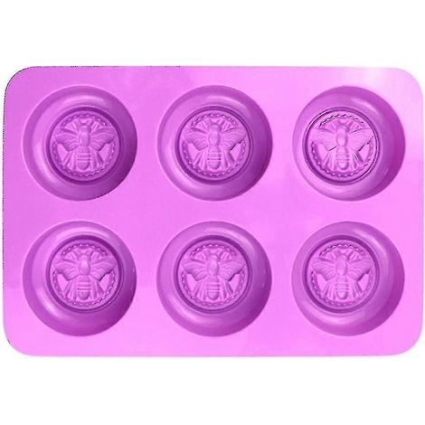 Runde Bienenförmige Silikonform (6 Stück) Für Duftenden Fondant Und Dekoration