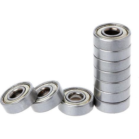 Miniatur-doppeldichtungs-flanschkugellager, Verchromte Stahlflanschlager, 10er-packung
