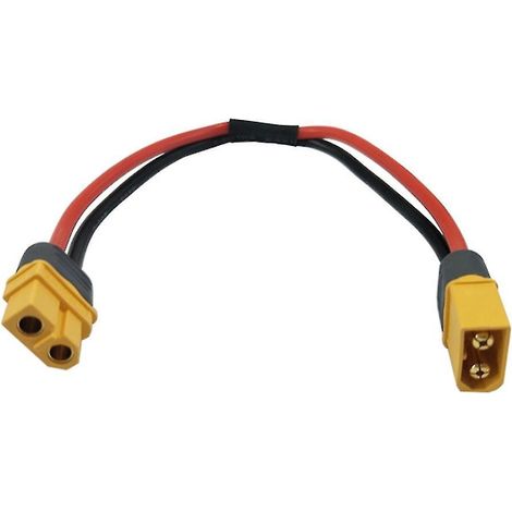 Xt60-netzkabel (stecker/buchse) Mit T-stecker Und Rundstecker, 30 Cm/11,8 Zoll