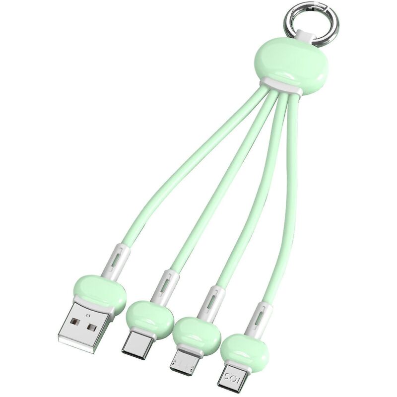 Usb-kabel, Tragbares 3-in-1-schnellladegerät Mit Usb-typ-c-, Micro-usb- Und Ip-anschlüssen, Fogreen-anschluss