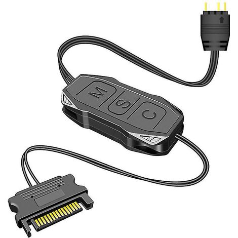 Mini Rgb/argb Zu Sata-controller Für Gehäuselüfter, Led-beleuchtung, Desktop-computer.