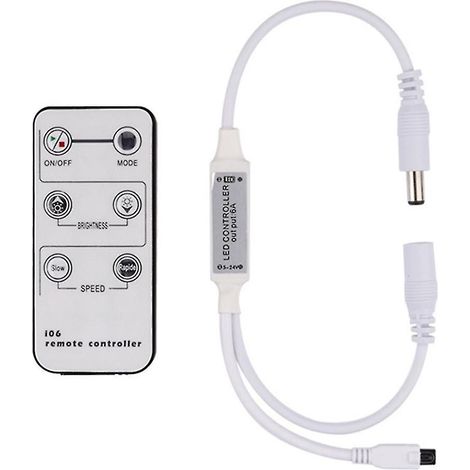6-tasten-led-dimmer-controller, Funkfrequenz, Monochrom, 12 V/24 V, Für Eine Einzelne Farbe