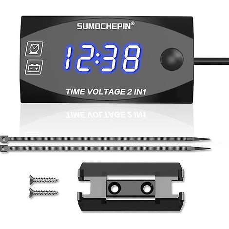 2-in-1 Led-digitalvoltmeter Für Motorräder, Spannungsanzeige