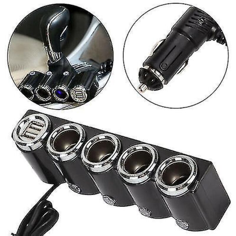 4-fach Kfz-zigarettenanzünderadapter Mit Usb-ladegerät Und 12v-24v-gleichstromsteckdose